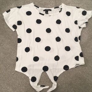 Polka dot tie top